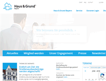 Tablet Screenshot of haus-und-grund-bayern.de